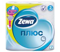Туалетная бумага двухслойная ZEWA плюс белая 4 шт