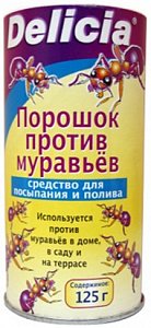 Delicia Активная пищевая гранулированная приманка для муравьев в виде порошка 125 г