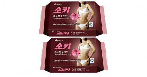 Набор Мыло для стирки, Mukunghwa Underwear Clean Soap, натуральное, для нижнего белья и детских тканей любых цветов, 2шт 150г