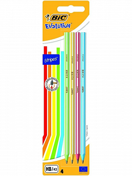 Bic карандаши Evolution без ластика 4 шт
