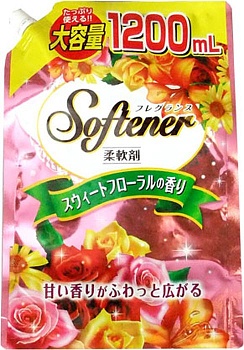 Nihon Detergent Кондиционер для белья Sweet Floral, со сладким цветочным ароматом, 1,2 л