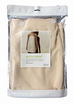 Полотенце банное Smart Microfiber махровое, с пуговицей, бежевое 65х130