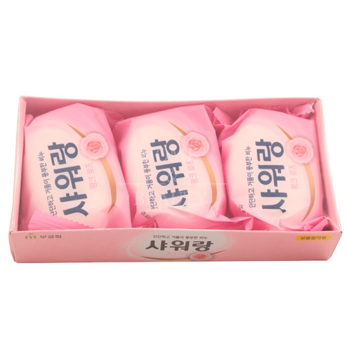 Mukunghwa Мыло туалетное твердое с нежным ароматом цветущей розы, 3х130 г