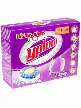 Таблетки YPLON  ALL IN ONE универсальные для посудомоечных машин   28 шт/уп