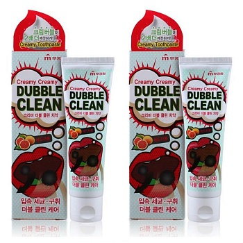 Набор Mukunghwa зубная паста кремовая с очищающими пузырьками и экстрактом красного грейпфрута 2шт*110 г