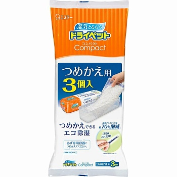 ST Универсальное средство для поглощения влаги, Drypet Compact  сменная упаковка, 3х350 мл
