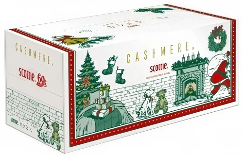 Nippon paper Cалфетки Crecia "Scottie Cashmere" бумажные кашемировые (двухслойные / 220 шт.)
