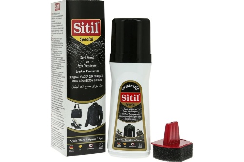 Sitil Leather Renovator жидкая краска для гладкой кожи (Цвет: черный) 100 мл