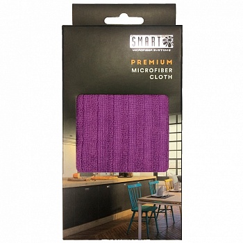 Салфетка для уборки Smart Microfiber Макси 40х40, фиолетовый серия Premium