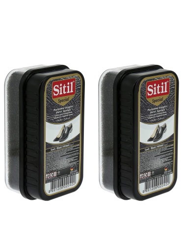 Набор Shine Sponge черный, губка для полировки обуви из гладкой кожи, Sitil Цвет: черный 2шт