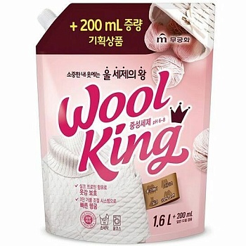 Mukunghwa Жидкое средство "Wool King Liquid Detergent" для стирки изделий из деликатных тканей 1800 мл