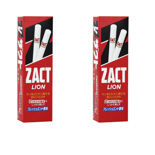 Набор Зубная паста Lion "Zact", для устранения никотинового налета и запаха табака 150 г 2шт