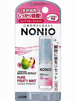 282044 LION Спрей "Nonio" для свежего дыхания с ароматом фруктов и мяты 5 мл / 72