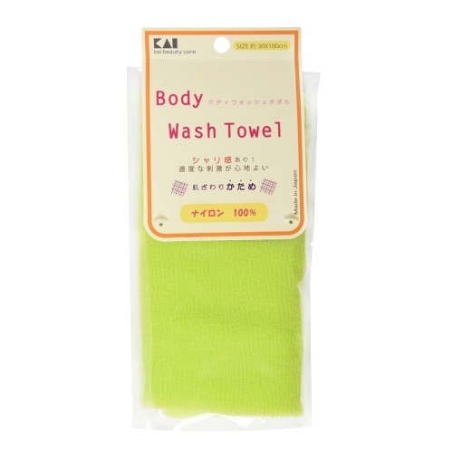 Kai-Razor Body Wash Towel Мочалка для тела жесткая, салатовая, 30х100 см