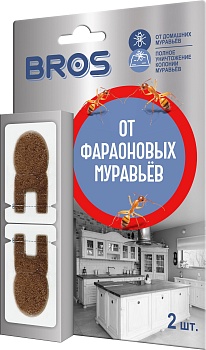 Bros Приманка от фараоновых (рыжих) муравьёв 2 шт