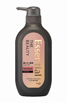 KAO Шампунь "Essential The Beauty" для повреждённых волос разглаживающий кутикулу "Увлажнение и восстановление" 500 мл