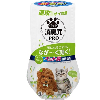 Kobayashi Жидкий дезодорант "Oheyano Shoshugen PRO" для устранения запаха домашних животных «Зелёный чай» 400 мл