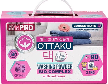 OTTAKU BIO-COMPLEX Концентрированный универсальный стиральный порошок с кондиционером, 2,7 кг