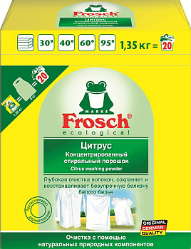 ФРОШ ЦИТРУС концентрированный стиральный порошок, 1,35 кг.