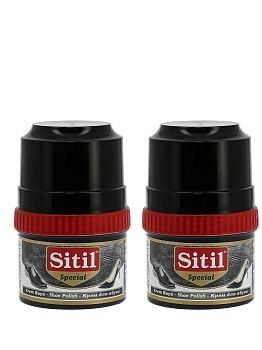 Набор Крем-блеск для обуви Shoe Polish 200 мл, цвет черный Sitil 2шт