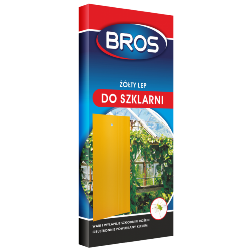 Bros клеевая ловушка от насекомых для горшков с держателями, жёлтая 10 шт 1упаковка