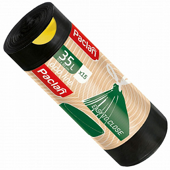 Paclan Пакеты для мусора с тесьмой ECO LINE 35 л 15 шт.