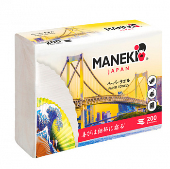 Maneki полотенца бумажные для диспенсера Dream белые V-сложения (215х225мм) 250 шт
