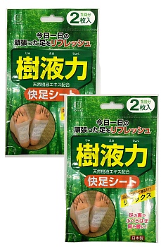 Набор Пластырь Kokubo для выведения шлаков из организма, 2 упаковки по 2 штуки