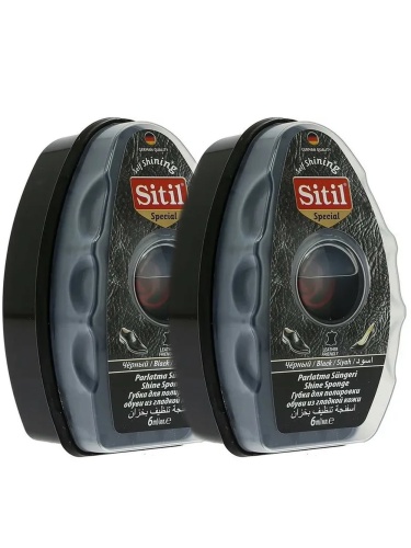 Набор Self Shining, черный, губка с дозатором для полировки обуви из гладкой кожи, Sitil Цвет: черный 2шт