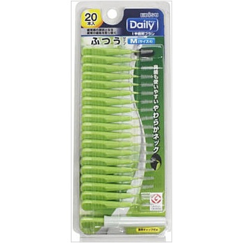 EBISU Ёршик межзубный ПРЯМОЙ ФОРМЫ на короткой эргономичной ручке (с колпачком) размер М, 20 шт.