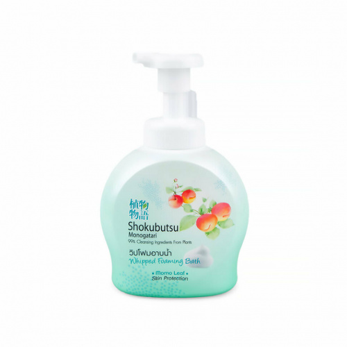 Lion Thailand Shokubutsu Гель-пена для душа с экстрактом листьев Момо, 450 мл