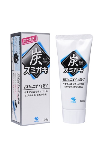 Kobayashi 07186 Паста зубная отбеливающая и полирующая с углем и мятными травами, 100 г