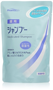 KUMANO COSMETICS "Pharmaact" Шампунь слабокислотный против перхоти и зуда кожи головы, 400 мл