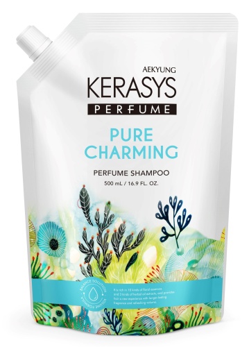 KeraSys Шампунь ЗАПАСКА Парфюмированная линия ШАРМ для сухих ломких волос восстановление и увлажнение 500 мл