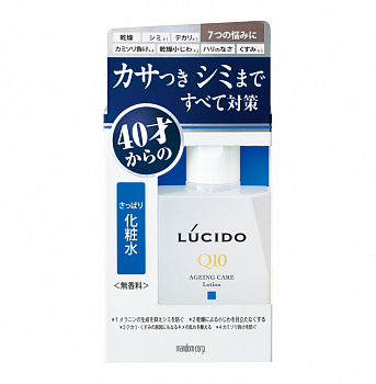 Mandom Лосьон "Lucido Q10 Ageing Care Lotion" комплексный от несовершенств зрелой кожи лица (для мужчин после 40 лет) без запаха, красителей и консервантов 110 мл