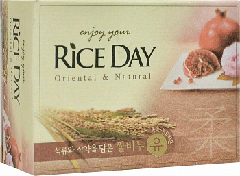 Lion Mыло туалетное rice day с экстрактом граната и пиона 100 г