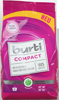 Burti концентрированный универсальный стиральный порошок для цветного и тонкого белья 1,1 кг