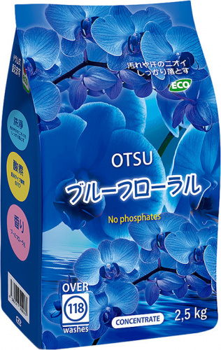 OTSU Концентрированный стиральный порошок с ароматом "ЦВЕТОЧНЫЙ САД" 2,5 кг м/у (118стирок)