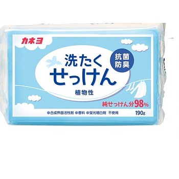 Kaneyo Хозяйственное мыло "Laundry Soap" для стойких загрязнений с антибактериальным и дезодорирующим эффектом (кусок 190 г)