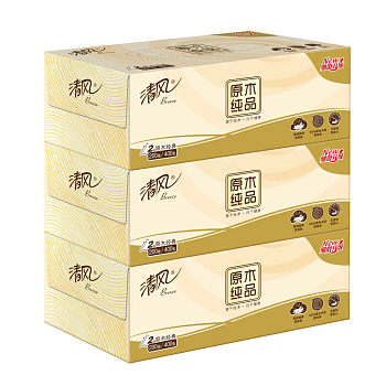 Gold Hond Ye Paper Салфетки бумажные плотные "Breeze Facial Tissue" 200 шт. х 3 коробки