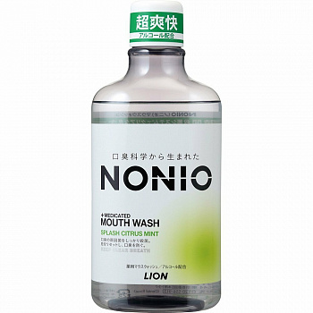 Lion Nonio Профилактический зубной ополаскиватель, аромат цитрусовых и мяты, 600 мл