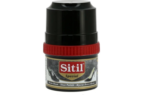 Sitil Shoe Polish крем-блеск для обуви (черный) 60 мл