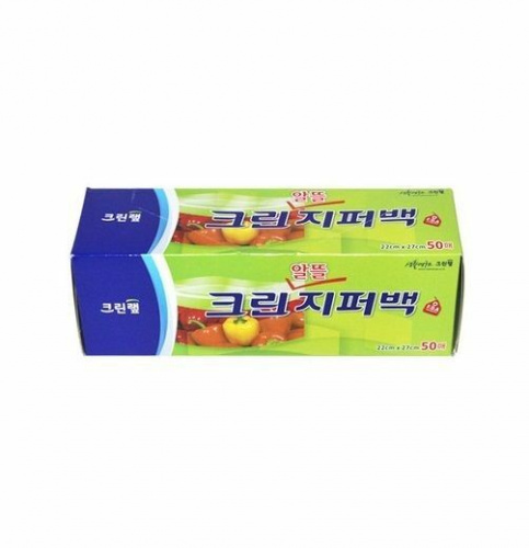 Clean Wrap Плотные полиэтиленовые пакеты на молнии 22см х 27см, 50 шт