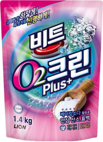 Lion Clean Plus Отбеливатель для белья, кислородный, 1,4 кг