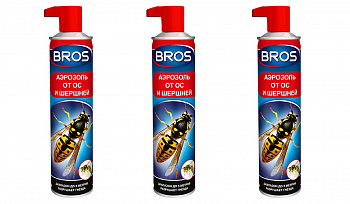 Набор Аэрозоль от ос и шершней Bros, 300 мл - 3 шт