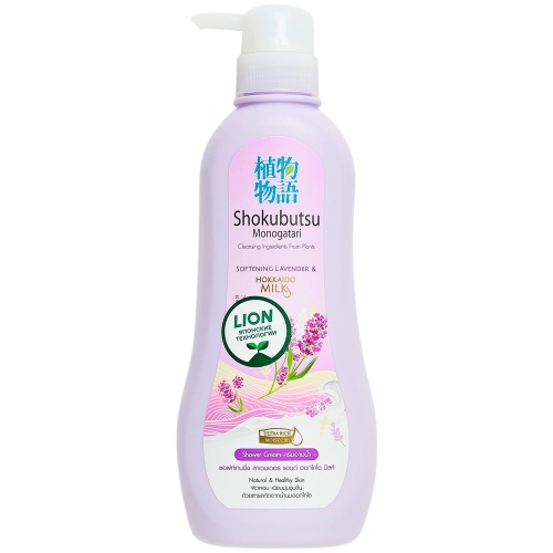 Lion Shokubutsu Крем-гель для душа Thailand Shokubutsu Monogotari  "лаванда с молоком" 500 мл