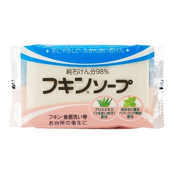 Kaneyo Кухонное хозяйственное мыло "Fukin Soap" (с мятой), кусок 135 г