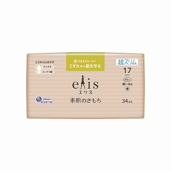 DAIO Ежедневные ультратонкие особомягкие прокладки «Elis Ultra Slim Mini+» (без крылышек (Мини+) 17 см), 34 шт.