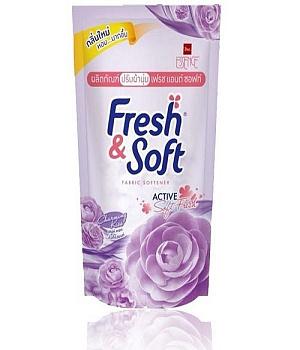 LION "Essence Fresh & Soft" Кондиционер для белья  "Violet Romanc" (мяг.уп.) 600 мл.