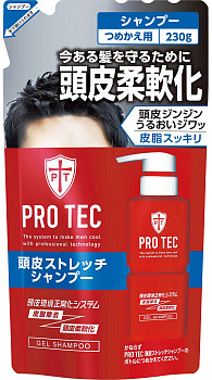 Lion "Pro Tec" Мужской увлажняющий шампунь-гель с лёгким охлаждающим эффектом, 230 г.